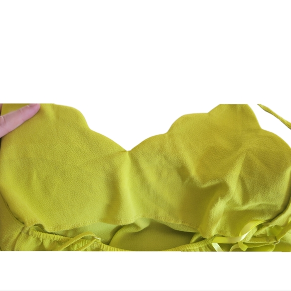 Monteau Tank Top Sheer Neon Yellow - Picture 3 of 4